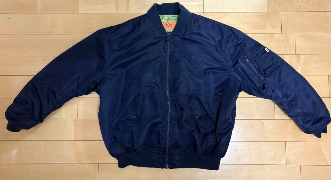 【希少】keboz ケボズ　MA-1 フライトジャケット ロゴ入り　ネイビー　L