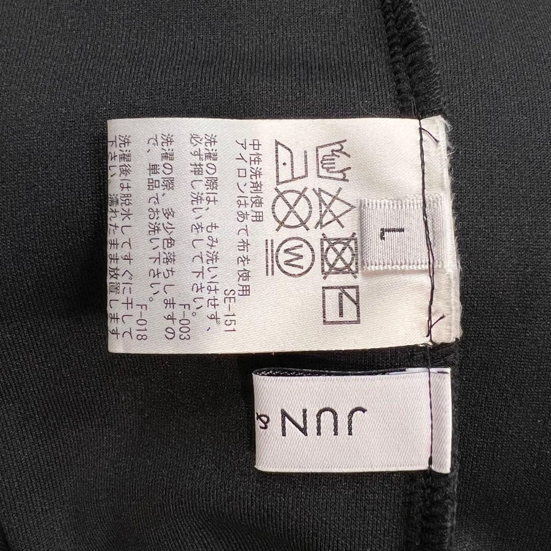 【美品/L】JUN&ROPE ジュンアンドロペ 長袖ポロシャツ 黒 ゴルフウェア