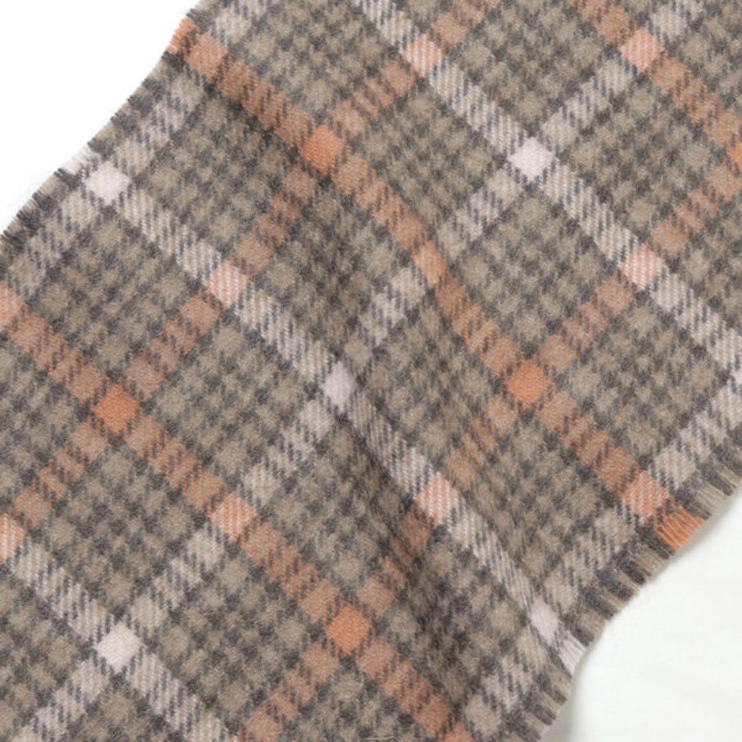 Auralee マフラー　CASHMERE CHECK NARROW STOLE