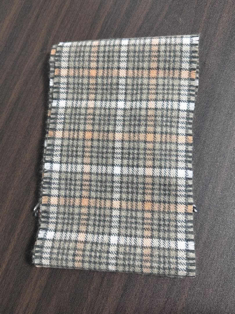 Auralee マフラー　CASHMERE CHECK NARROW STOLE