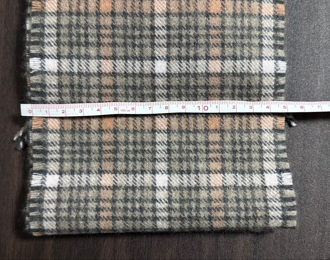 Auralee マフラー　CASHMERE CHECK NARROW STOLE
