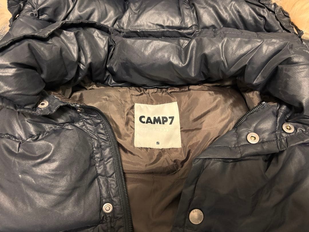 CAMP7 ブラック ダウンベスト Sサイズ