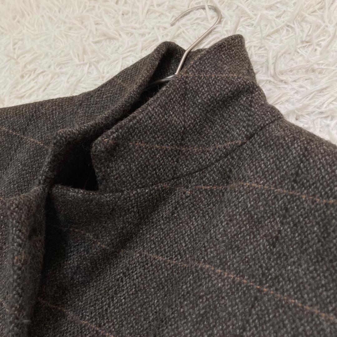 17540✨エトロ 44 キャメル テーラードジャケット チェック ツイード