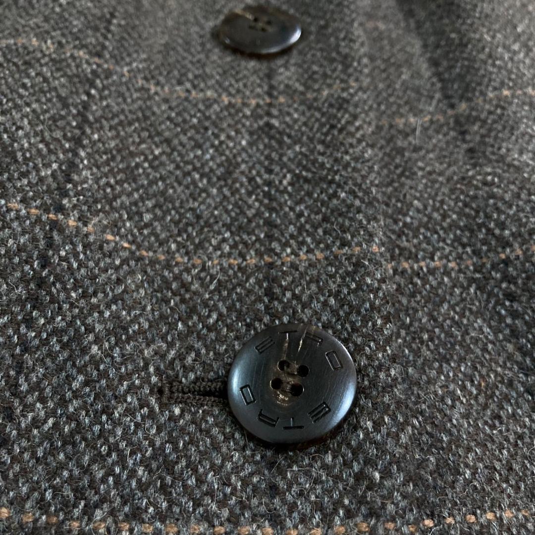 17540✨エトロ 44 キャメル テーラードジャケット チェック ツイード