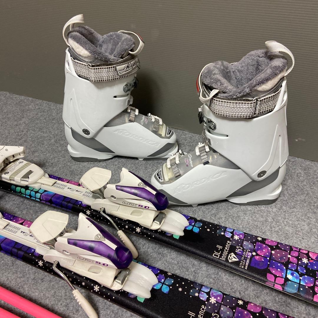 ★メンテナンス済　大人スキーセット 板145cm ブーツ24〜24.5cm