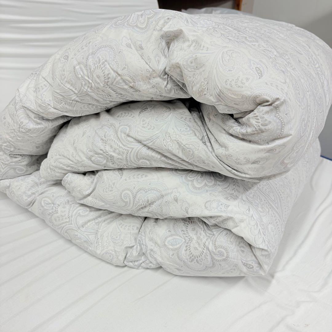 65開封済み　羽毛布団　ダブル　掛け布団　100%羽毛　RDS認証