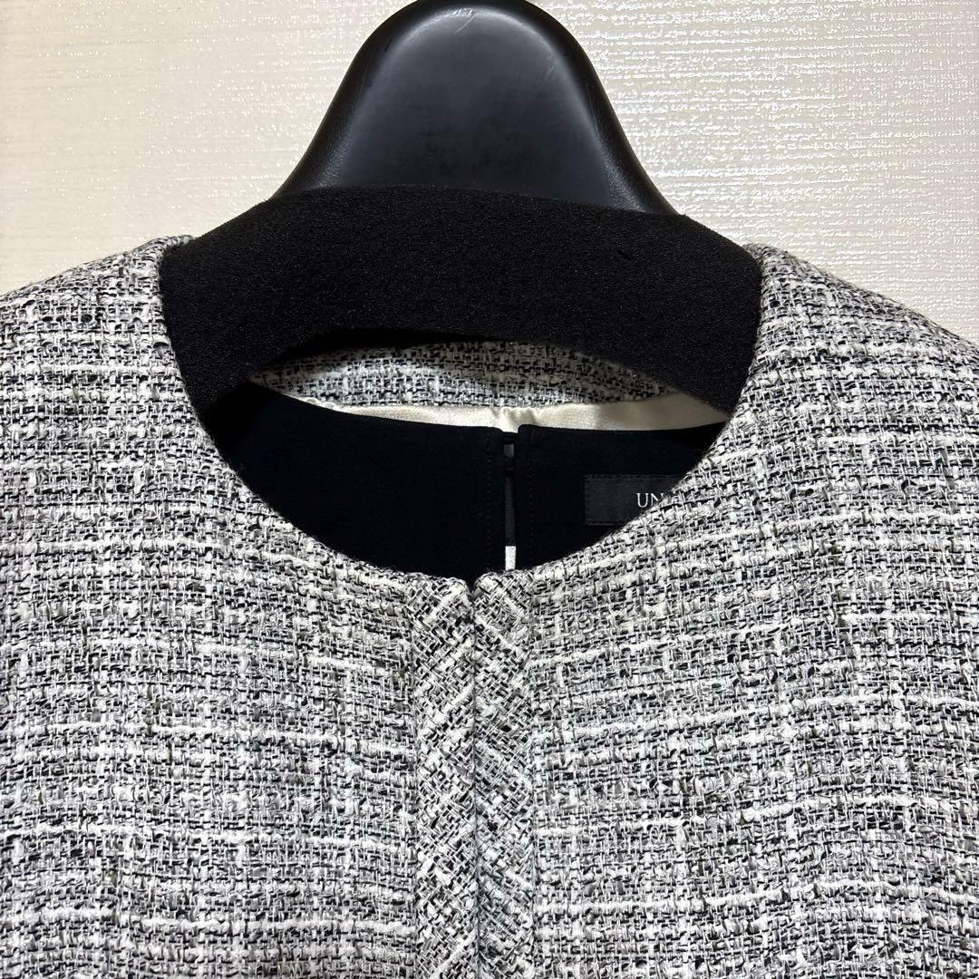 アンタイトル ノーカラーツイードジャケット ブラウス