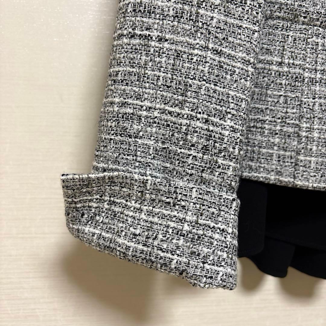 アンタイトル ノーカラーツイードジャケット ブラウス