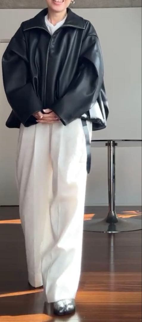 roughlow Eco Leather Balloon Blouson 黒