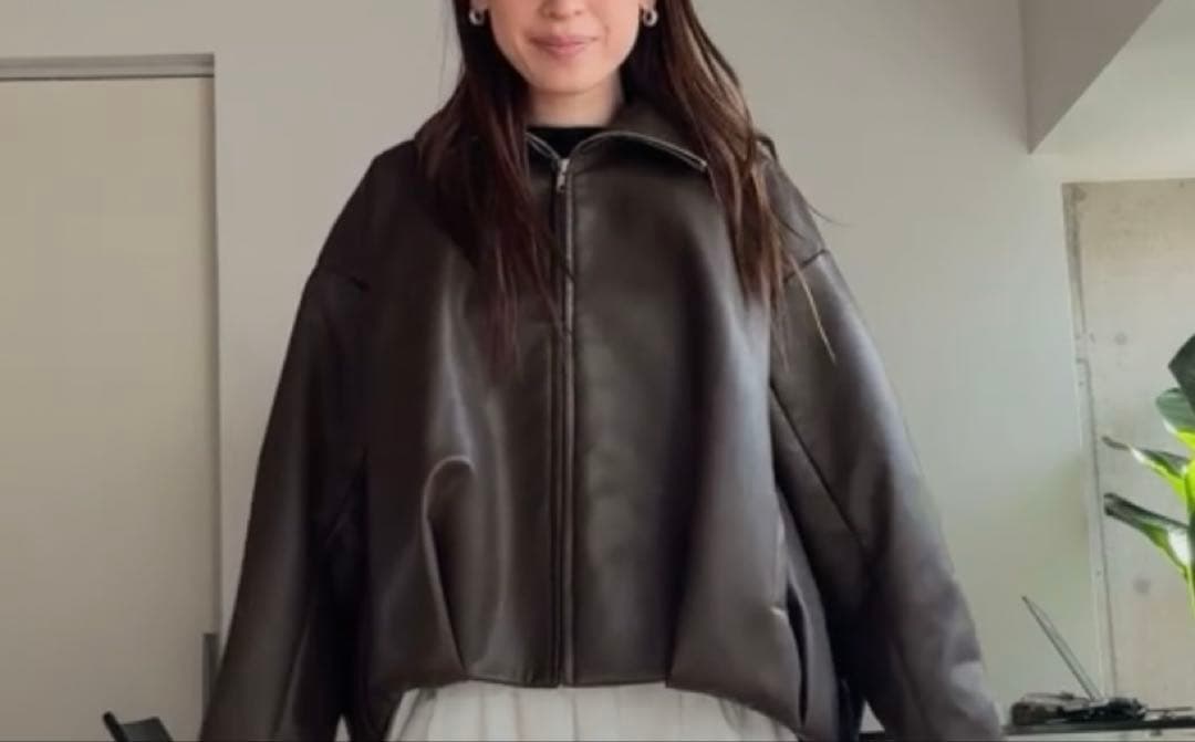 roughlow Eco Leather Balloon Blouson 黒