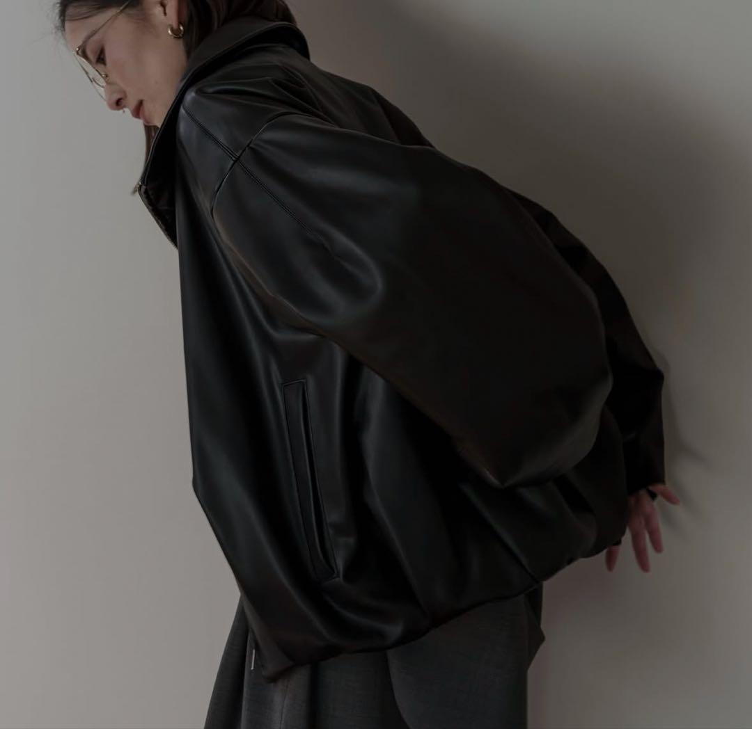 roughlow Eco Leather Balloon Blouson 黒