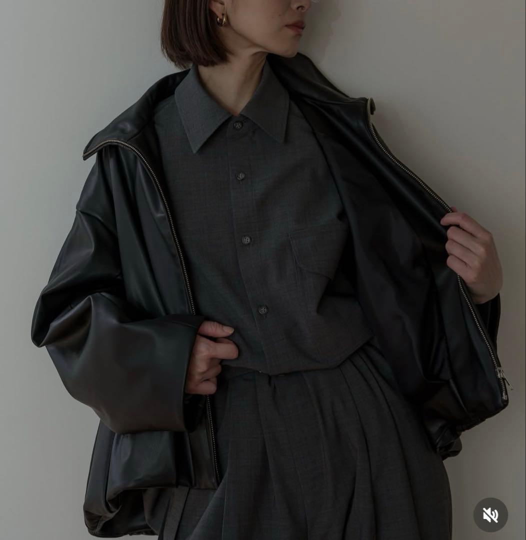 roughlow Eco Leather Balloon Blouson 黒