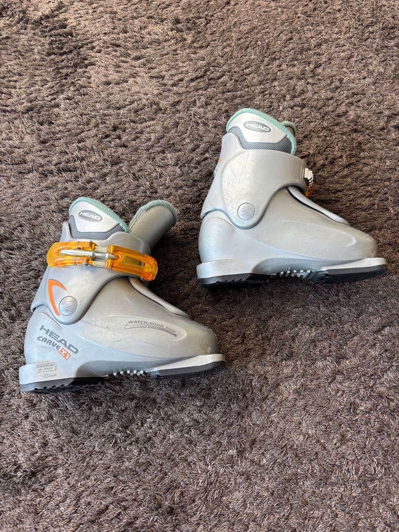 スキー（子供用、約80cm）HEAD スキー靴2足セット