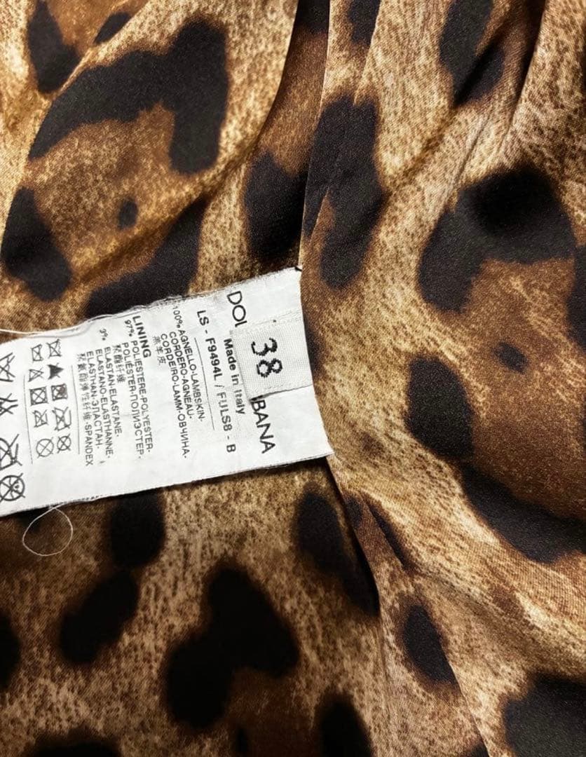 Dolce & Gabbana ブラックレザーライダージャケット 38