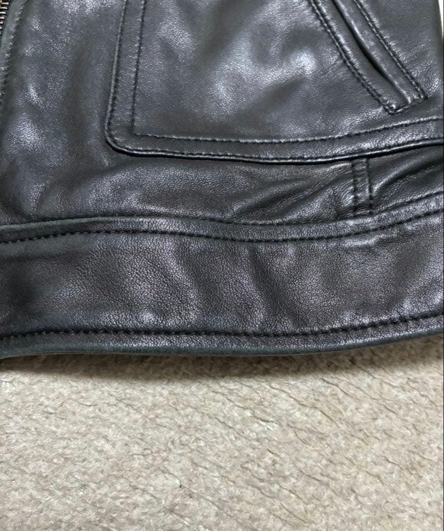 Dolce & Gabbana ブラックレザーライダージャケット 38