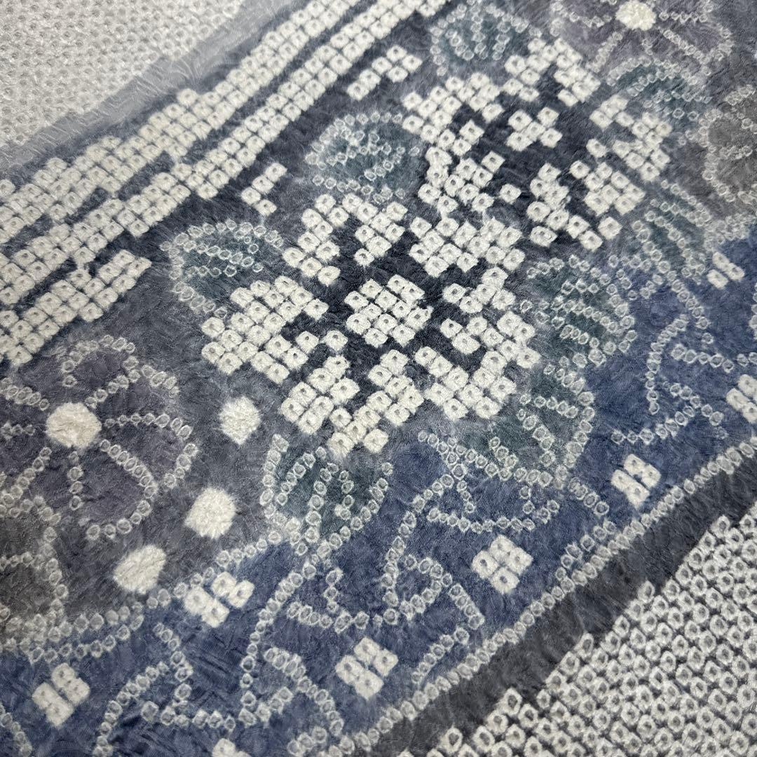 藤娘きぬたや 落款あり 薄グレー 訪問着