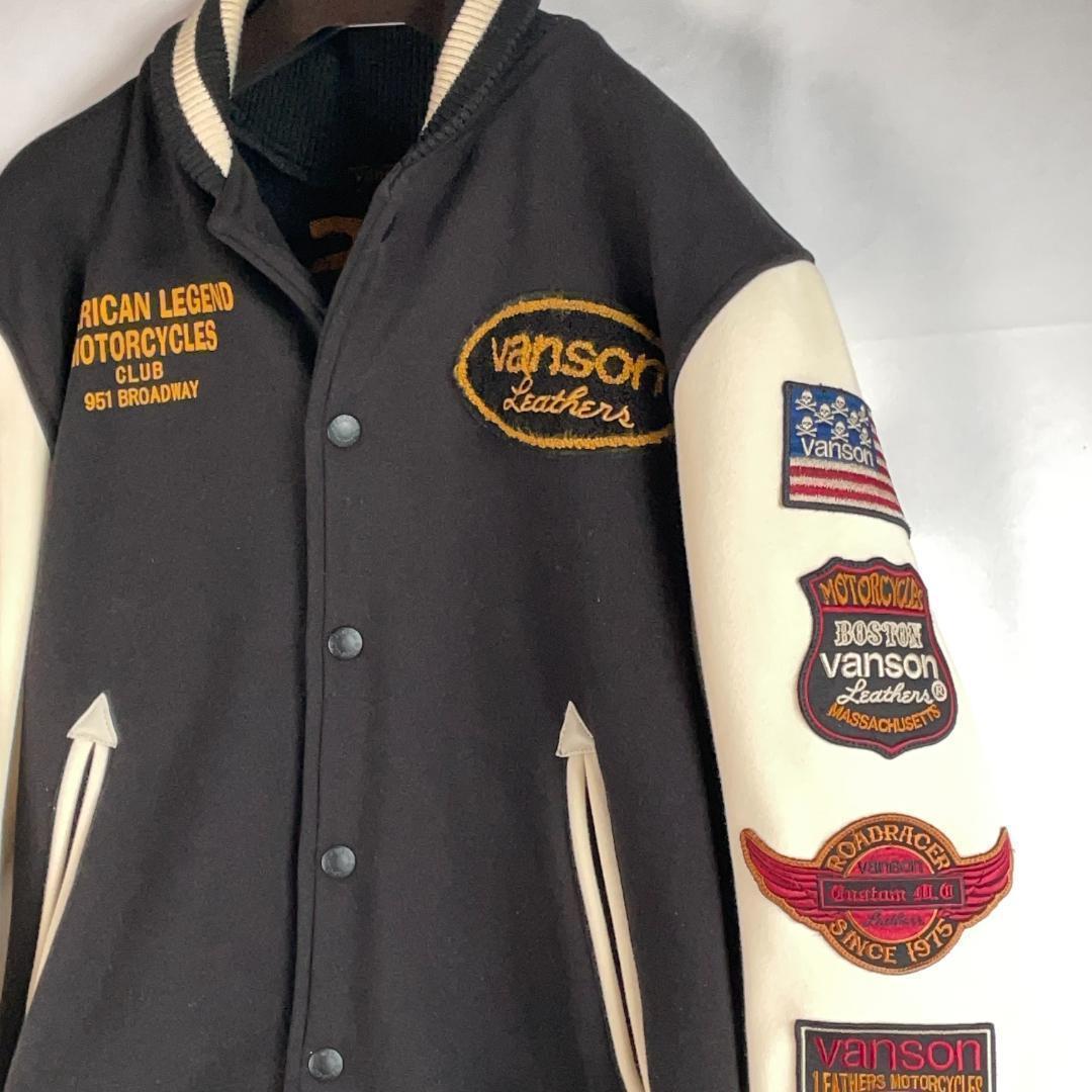 未使用級　ヴァンソン　XL　スタジャン　ワッペン　カスタムデザイン　刺繍　大きい