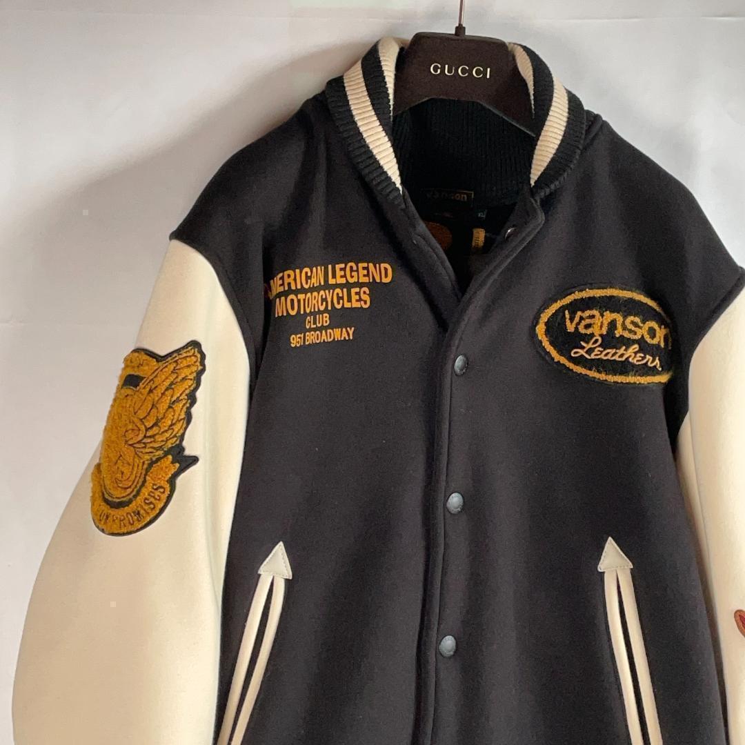 未使用級　ヴァンソン　XL　スタジャン　ワッペン　カスタムデザイン　刺繍　大きい