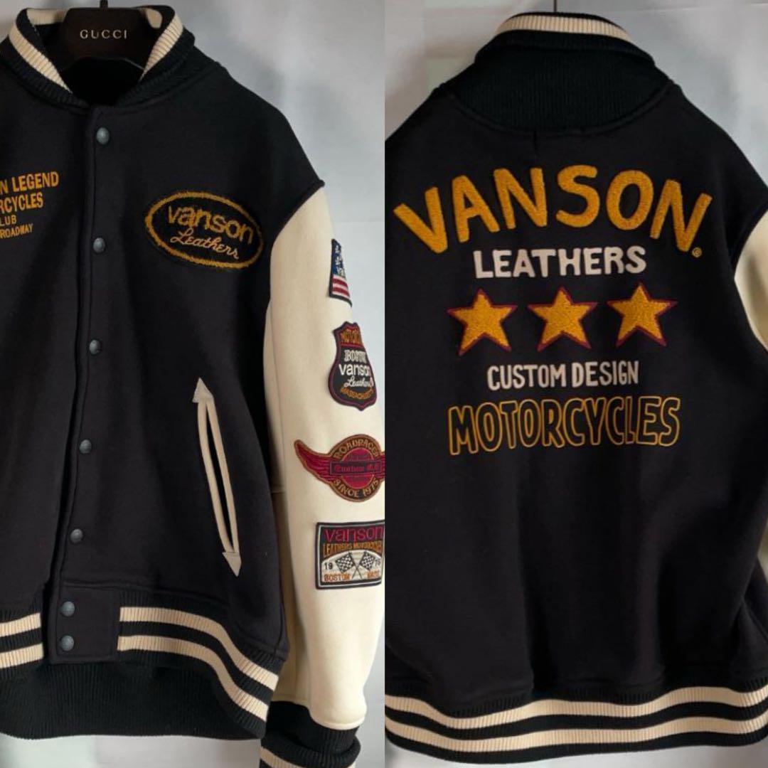 未使用級　ヴァンソン　XL　スタジャン　ワッペン　カスタムデザイン　刺繍　大きい