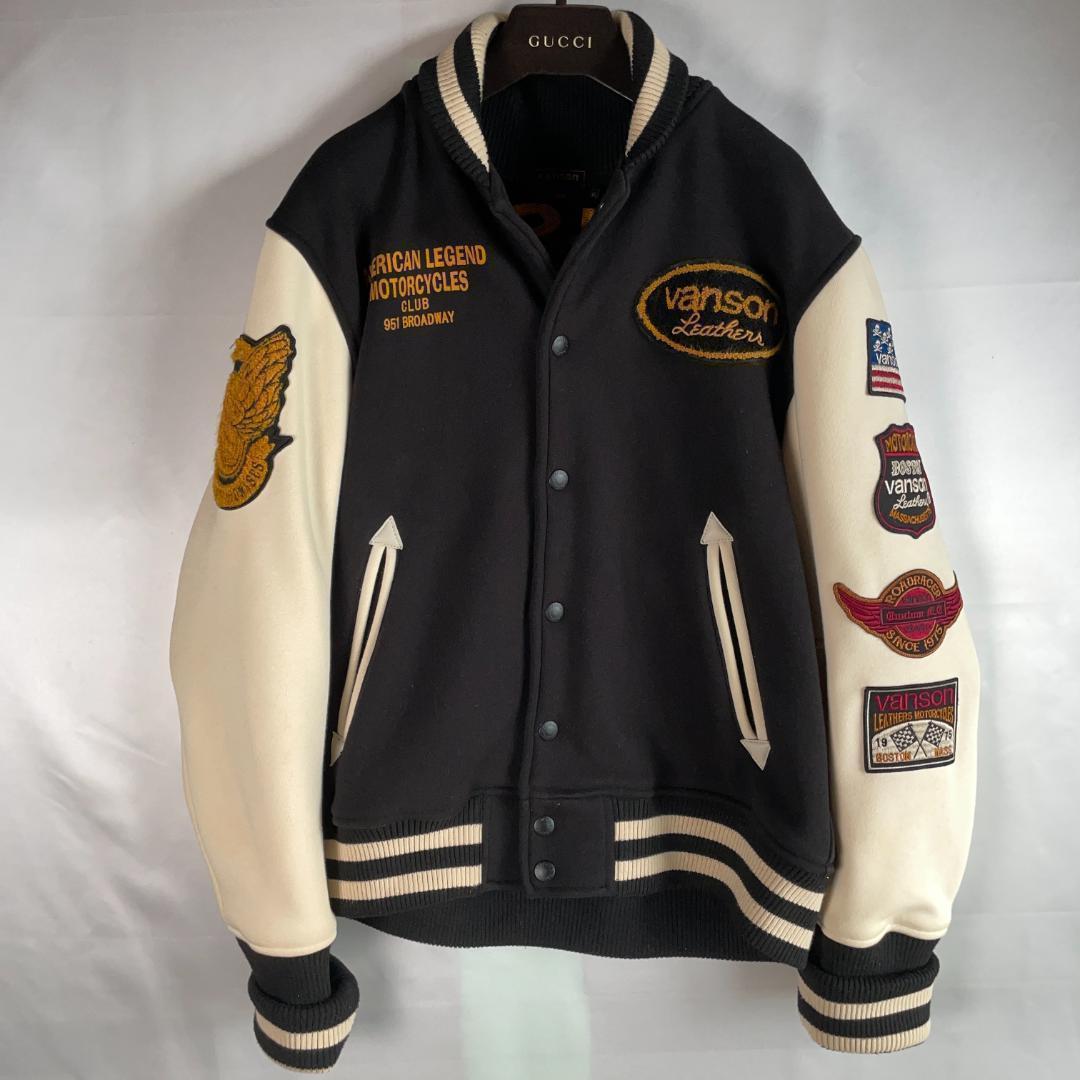 未使用級　ヴァンソン　XL　スタジャン　ワッペン　カスタムデザイン　刺繍　大きい