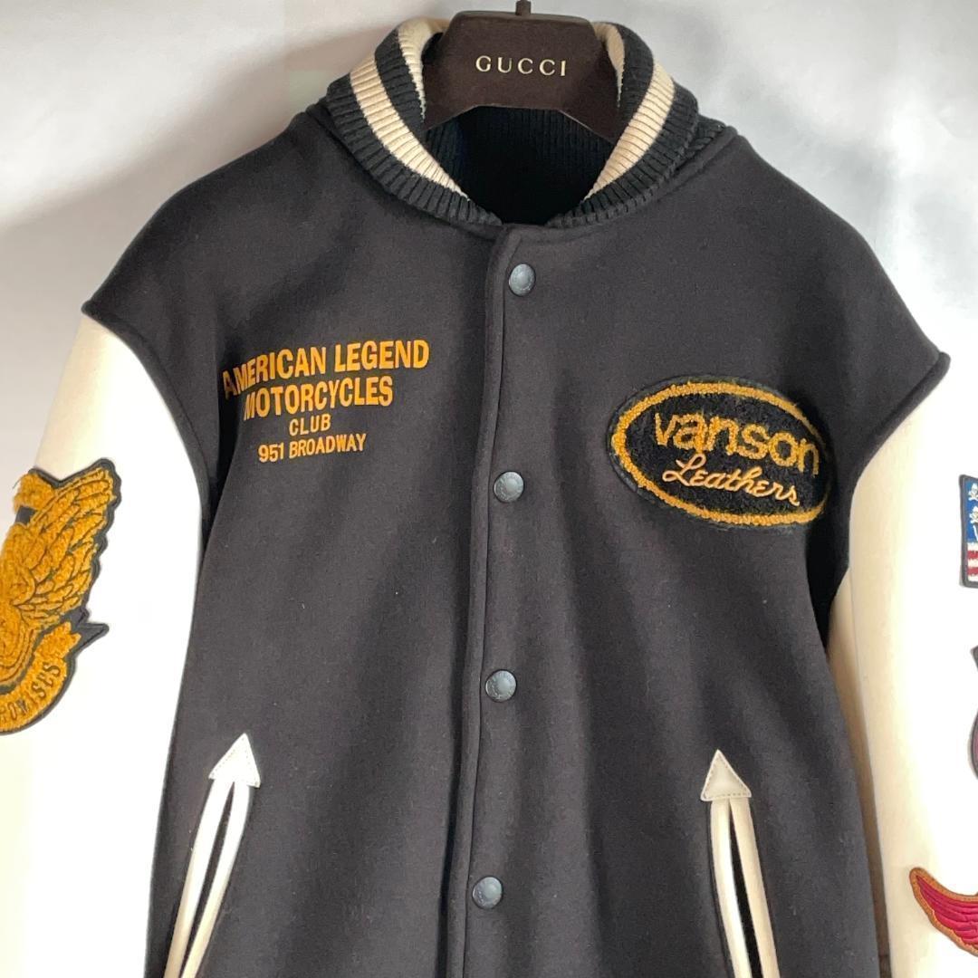 未使用級　ヴァンソン　XL　スタジャン　ワッペン　カスタムデザイン　刺繍　大きい