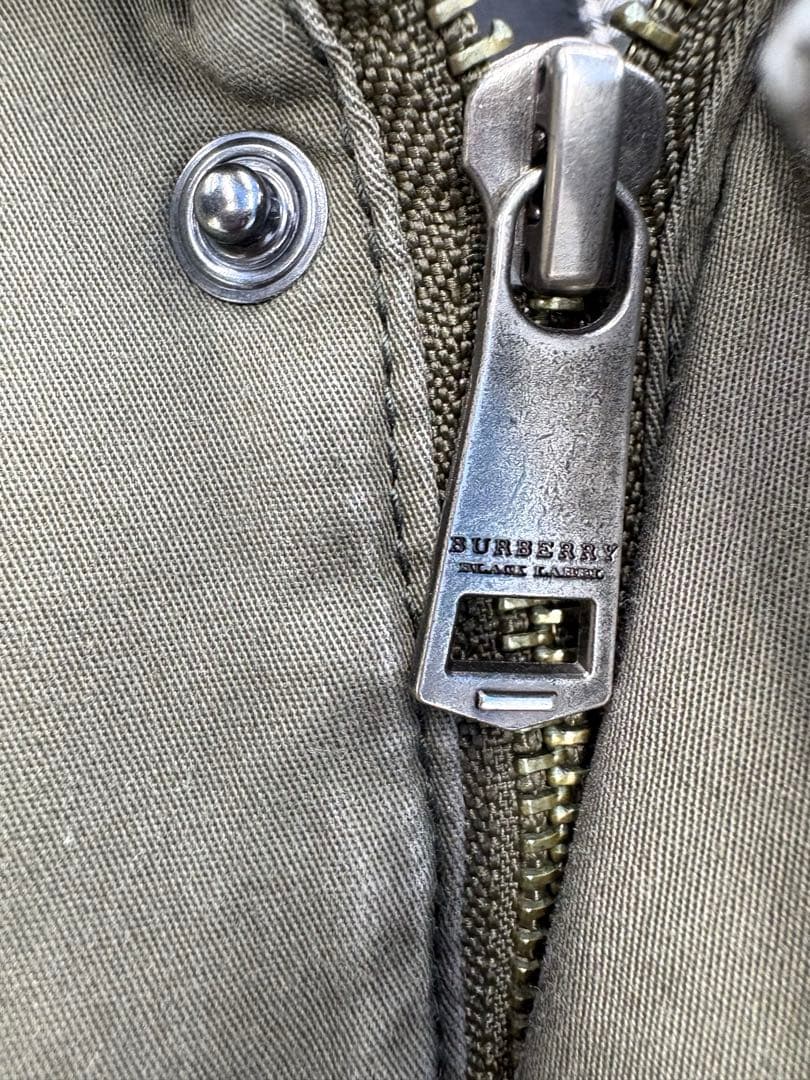 バーバリーブラックレーベル ミリタリージャケット ホースロゴ L ノバチェック