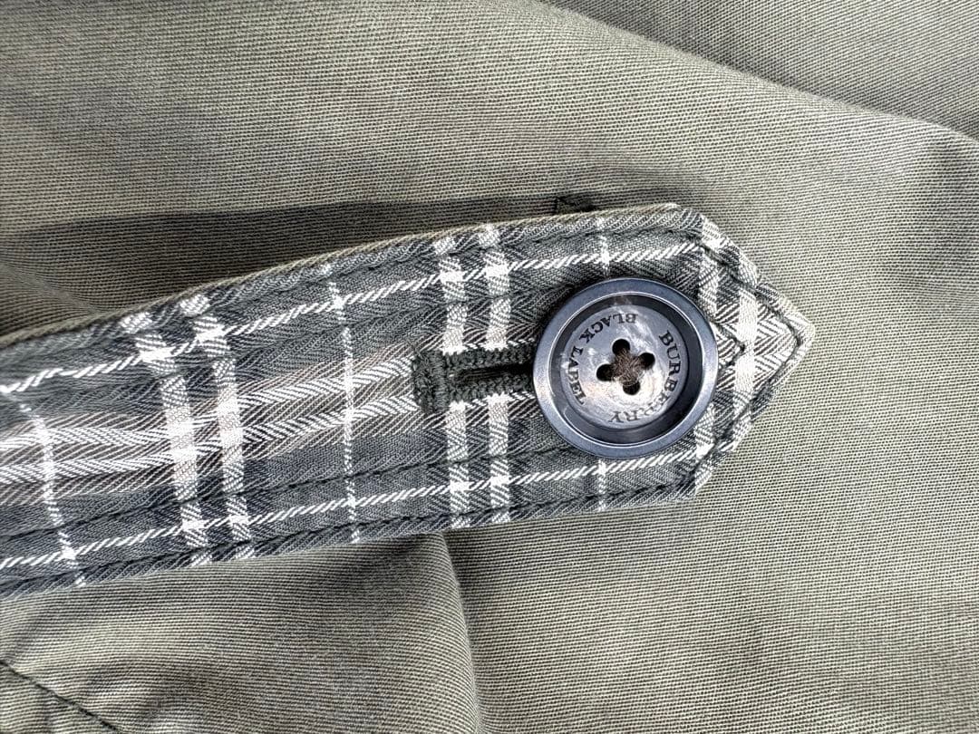 バーバリーブラックレーベル ミリタリージャケット ホースロゴ L ノバチェック