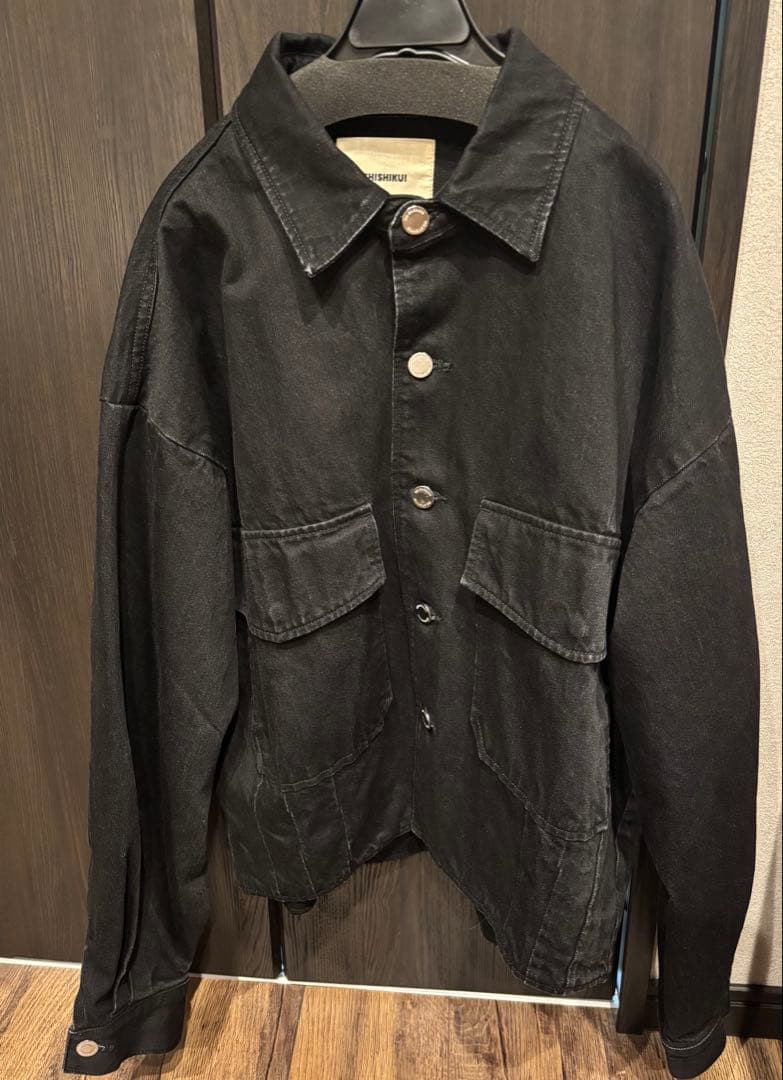 SHISHIKUI ブラックデニムジャケット フリーサイズ