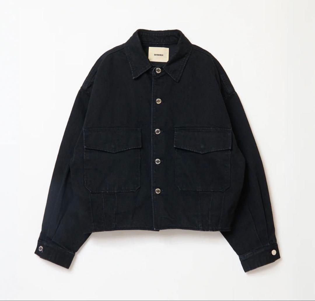 SHISHIKUI ブラックデニムジャケット フリーサイズ