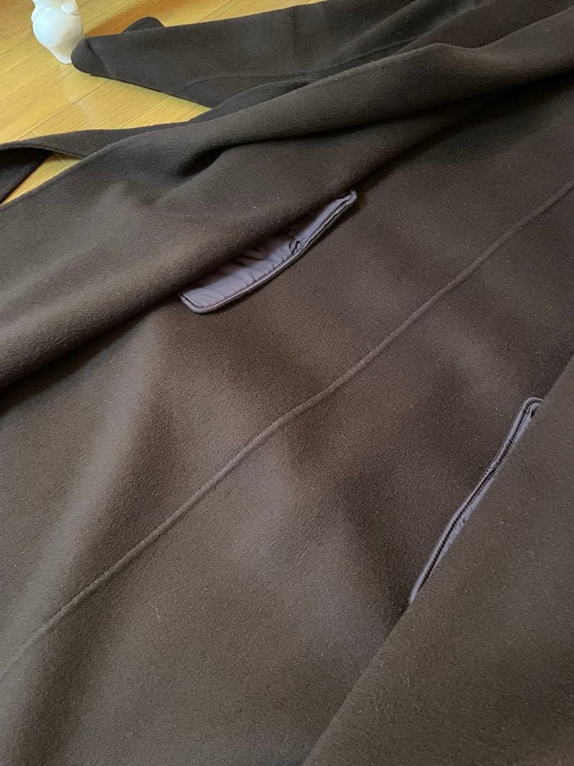 Theory セオリーブラウン ベルト付き ロングコートSサイズ