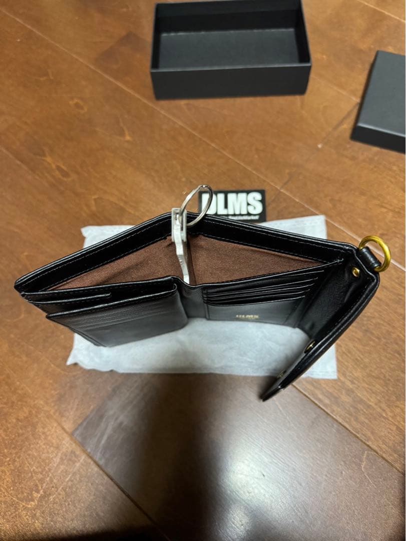 DLMS 黒 レザー 三つ折り財布