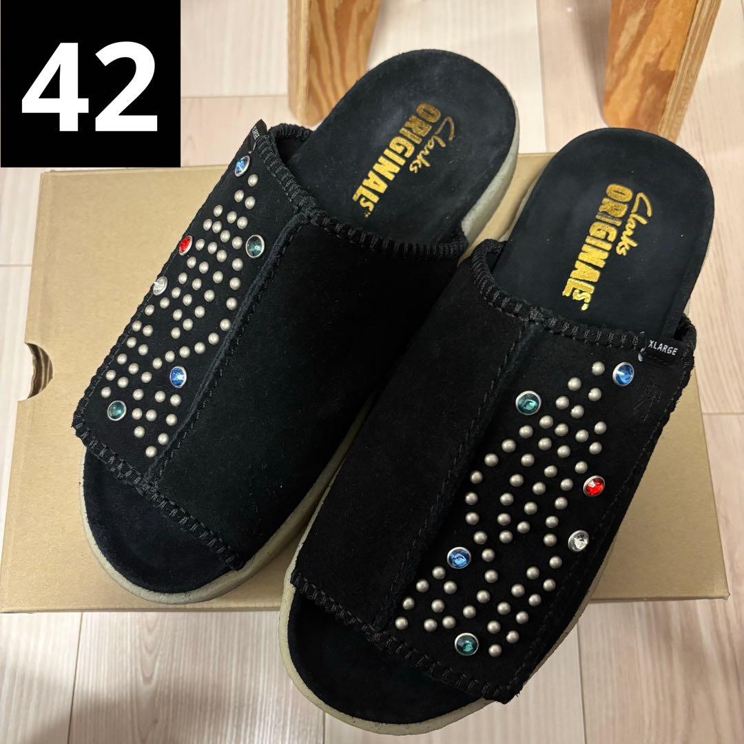 新品未使用 26.5 XLARGE CLARKS スエード サンダル