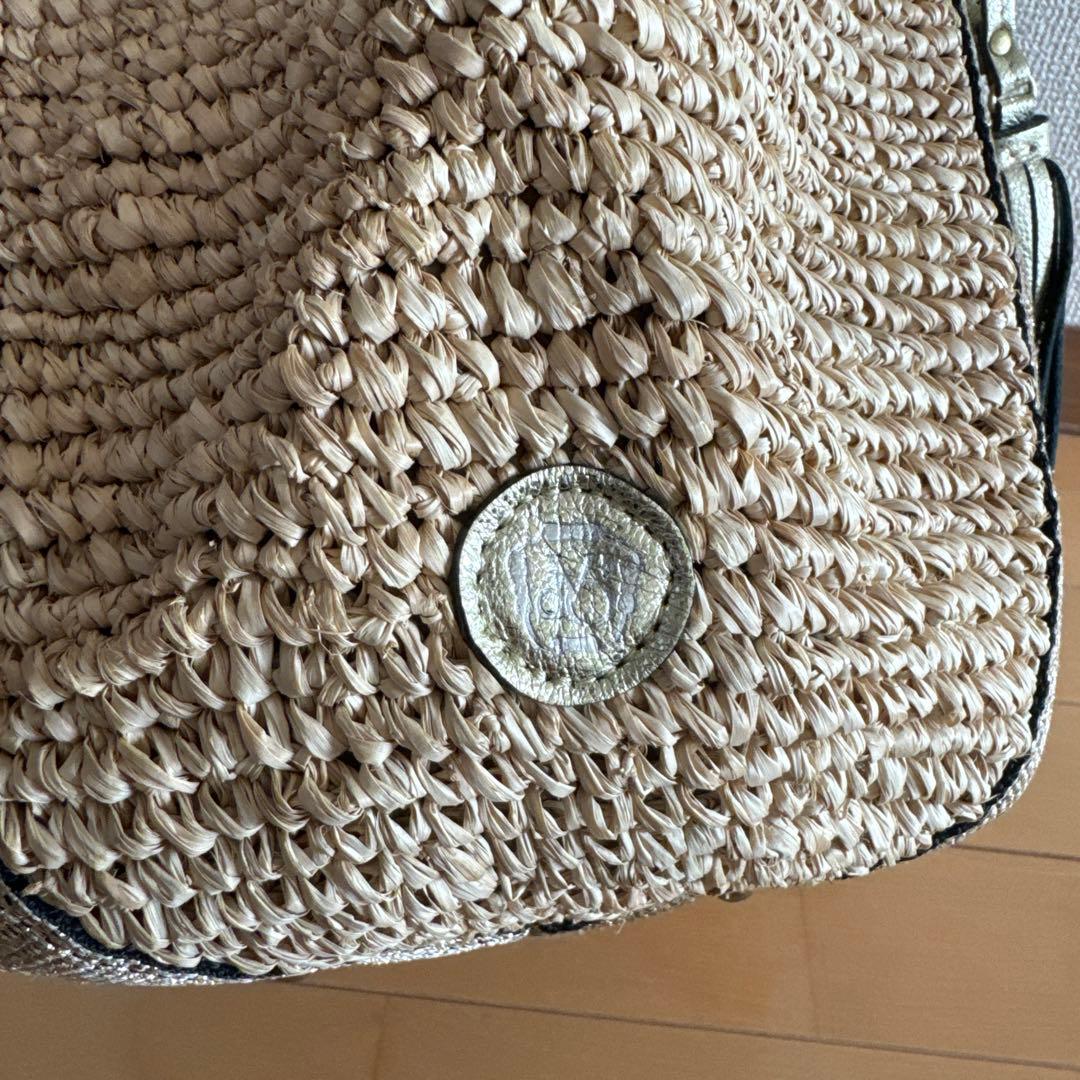 VIORA d'ORO ストロー かごバッグ ベージュ