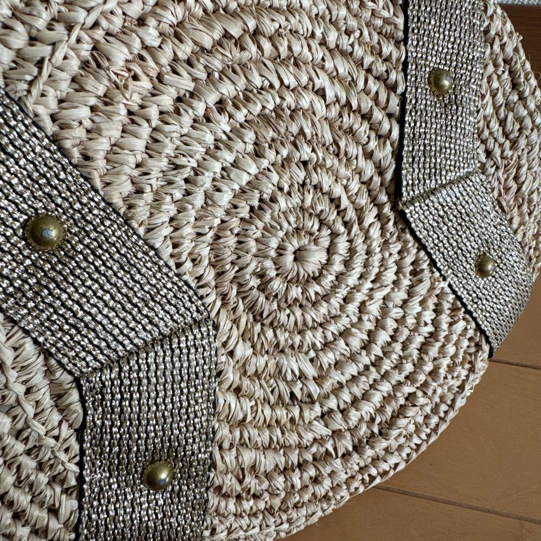 VIORA d'ORO ストロー かごバッグ ベージュ