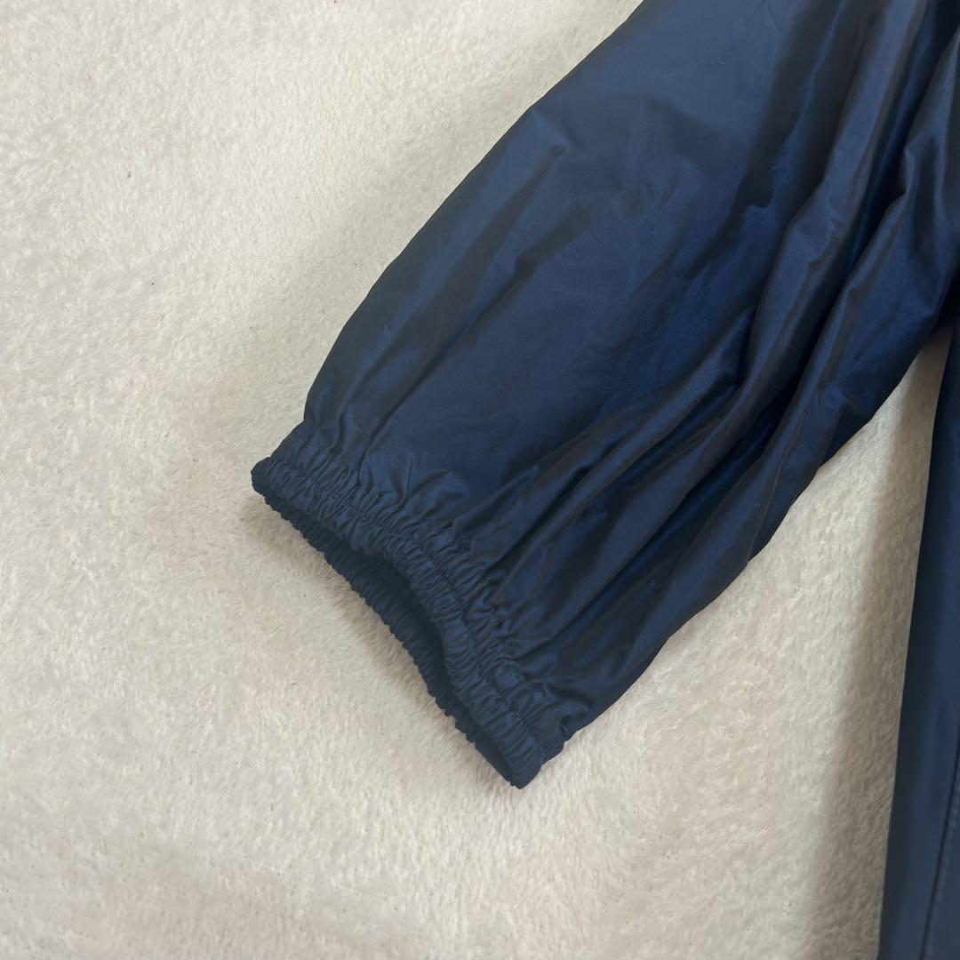 美品✨イブルース　フード　玉虫色　ロング丈　ナイロンコート　ダブルジップ　L相当