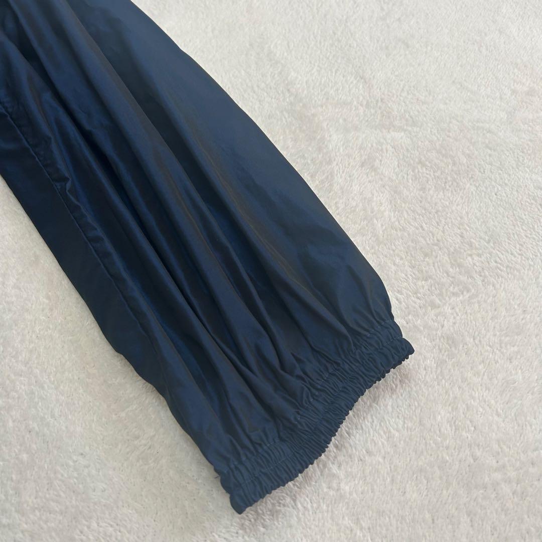 美品✨イブルース　フード　玉虫色　ロング丈　ナイロンコート　ダブルジップ　L相当