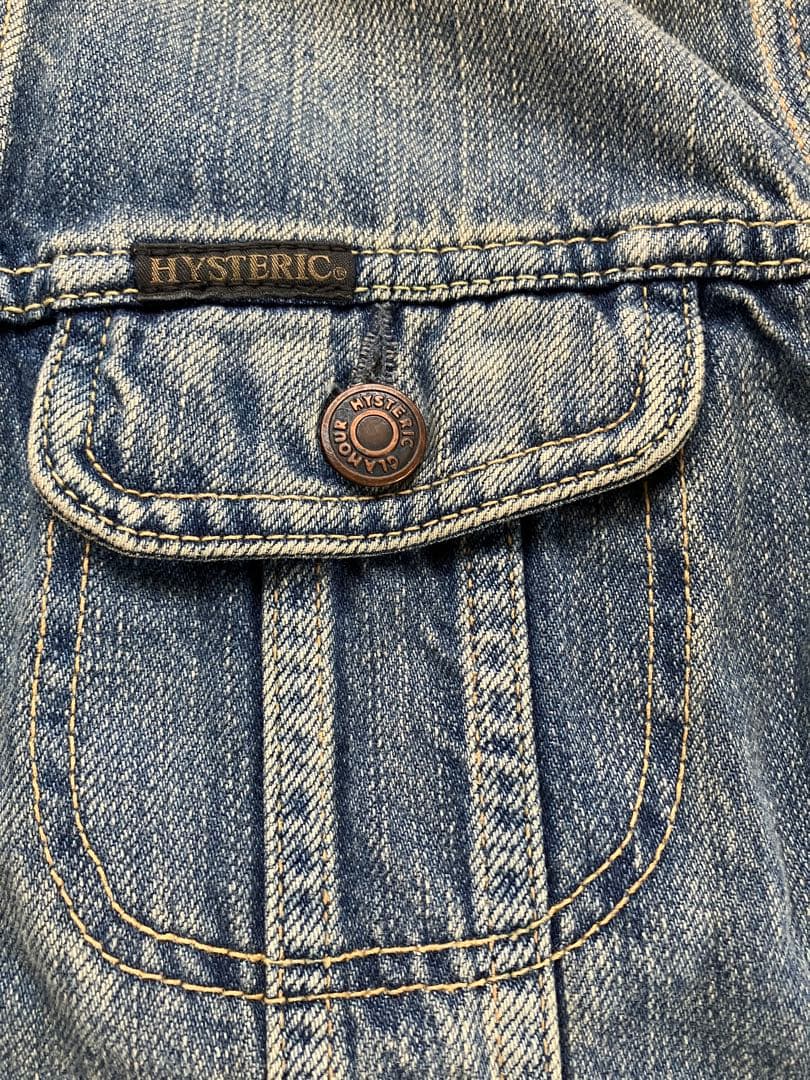 HYSTERIC GLAMOUR レザースリーブ デニムジャケット F