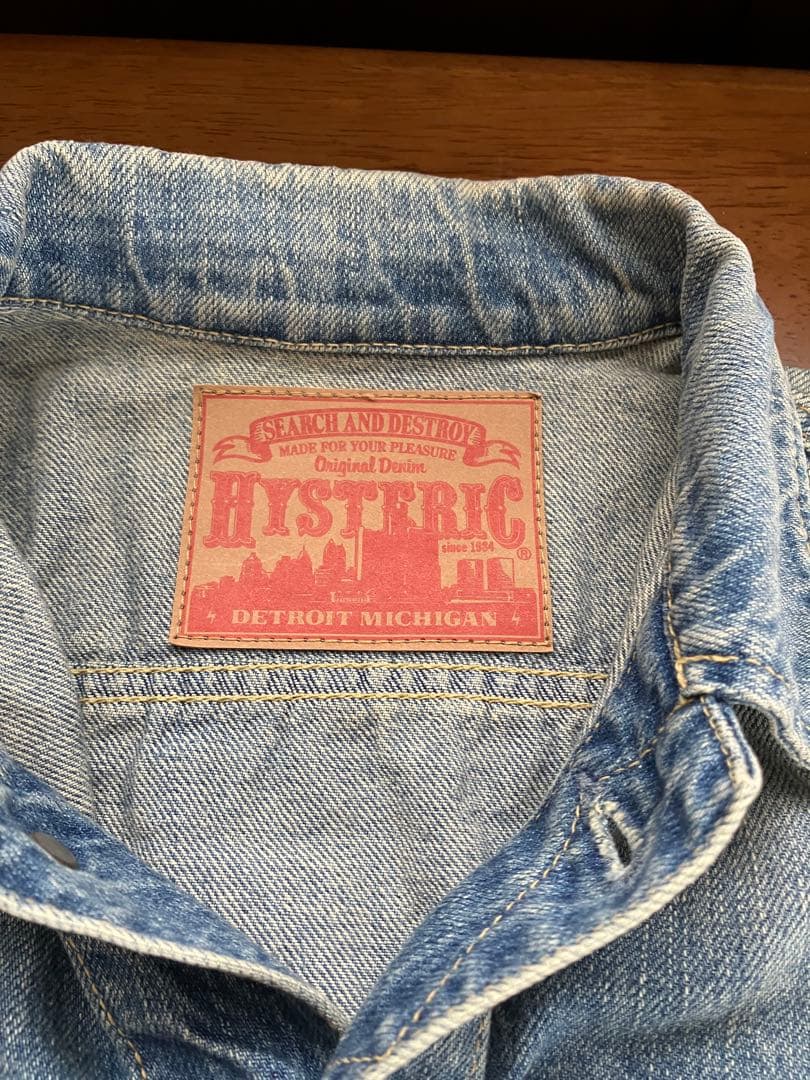 HYSTERIC GLAMOUR レザースリーブ デニムジャケット F