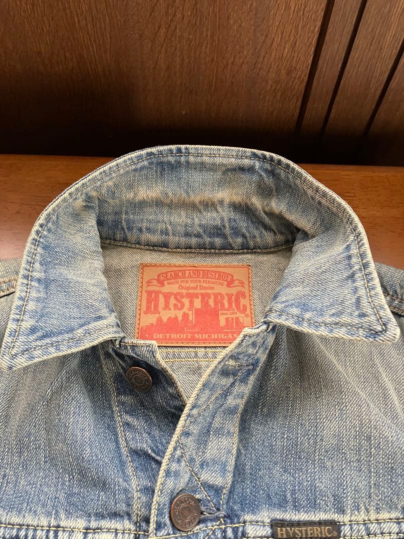 HYSTERIC GLAMOUR レザースリーブ デニムジャケット F