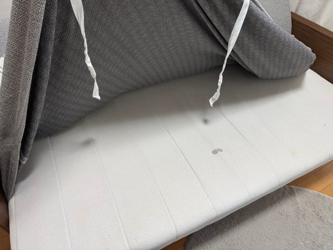 【5/26まで販売】ニトリ グレー ポケットコイルソファベッド3way