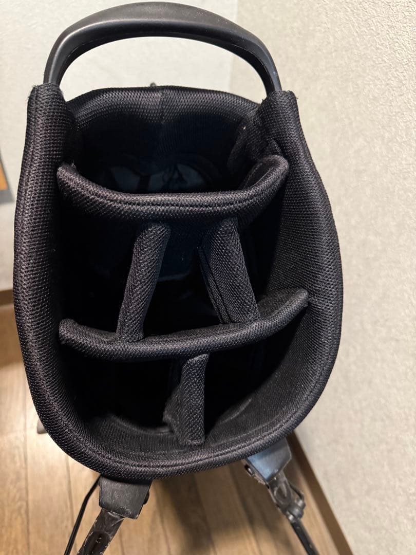 DESCENTE 軽量スタンドゴルフバッグ 紺x白 おまけデサントサブバッグ付