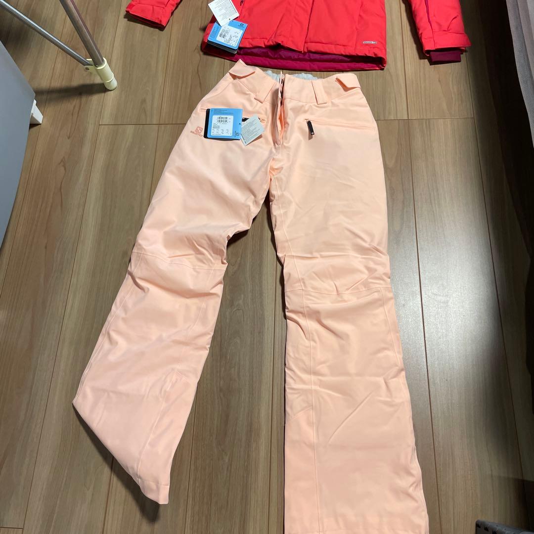 Salomon スキーウェア レディース XS 赤/ピンク