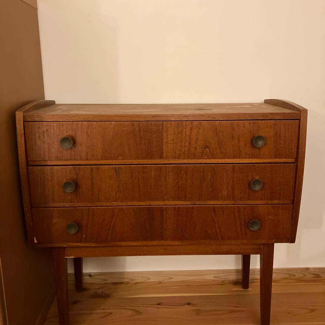 ウッドキャビネット 3引き出し ヴィンテージ