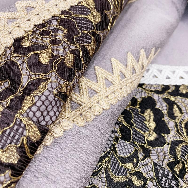 601mh6☆付下げ・訪問着 ドレッシー 花唐草 レース モノトーン☆美品