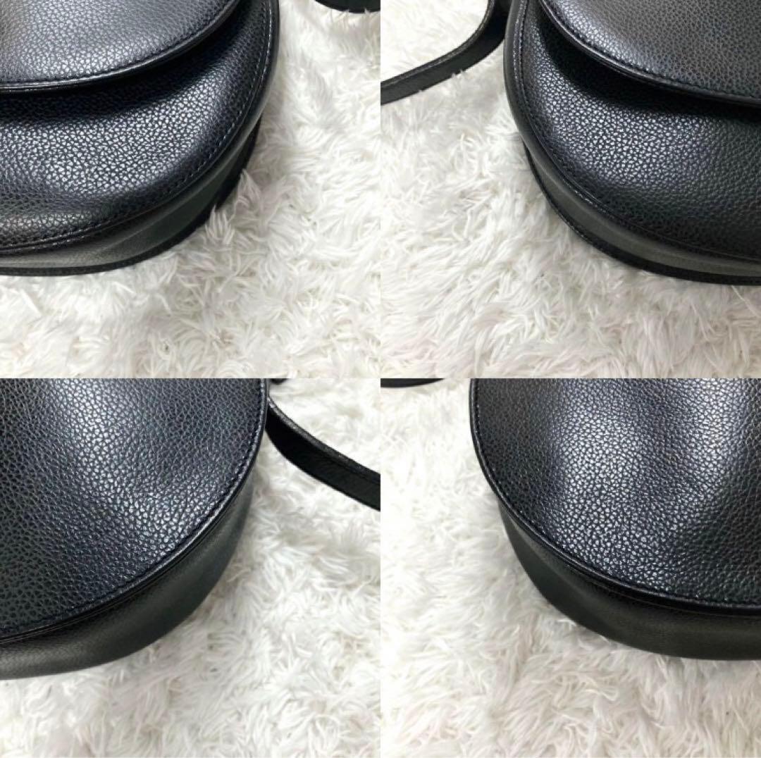 ★美品★ オールドコーチ マディソン 黒 ショルダーバッグ 金具 ターンロック