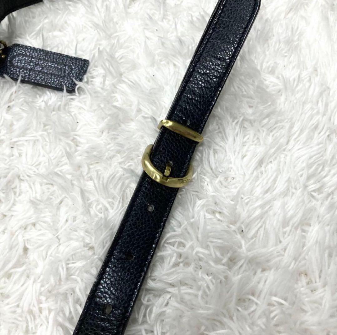 ★美品★ オールドコーチ マディソン 黒 ショルダーバッグ 金具 ターンロック