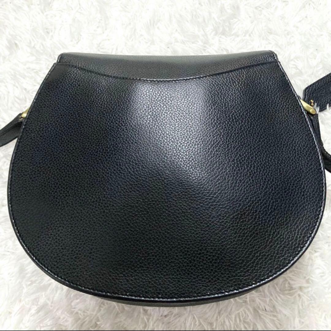 ★美品★ オールドコーチ マディソン 黒 ショルダーバッグ 金具 ターンロック