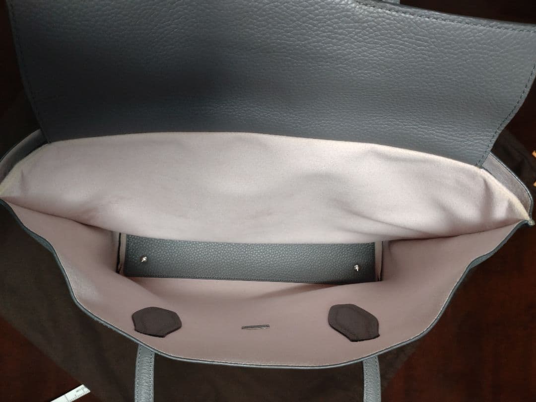 TOD'S グレー レザー トートバッグ