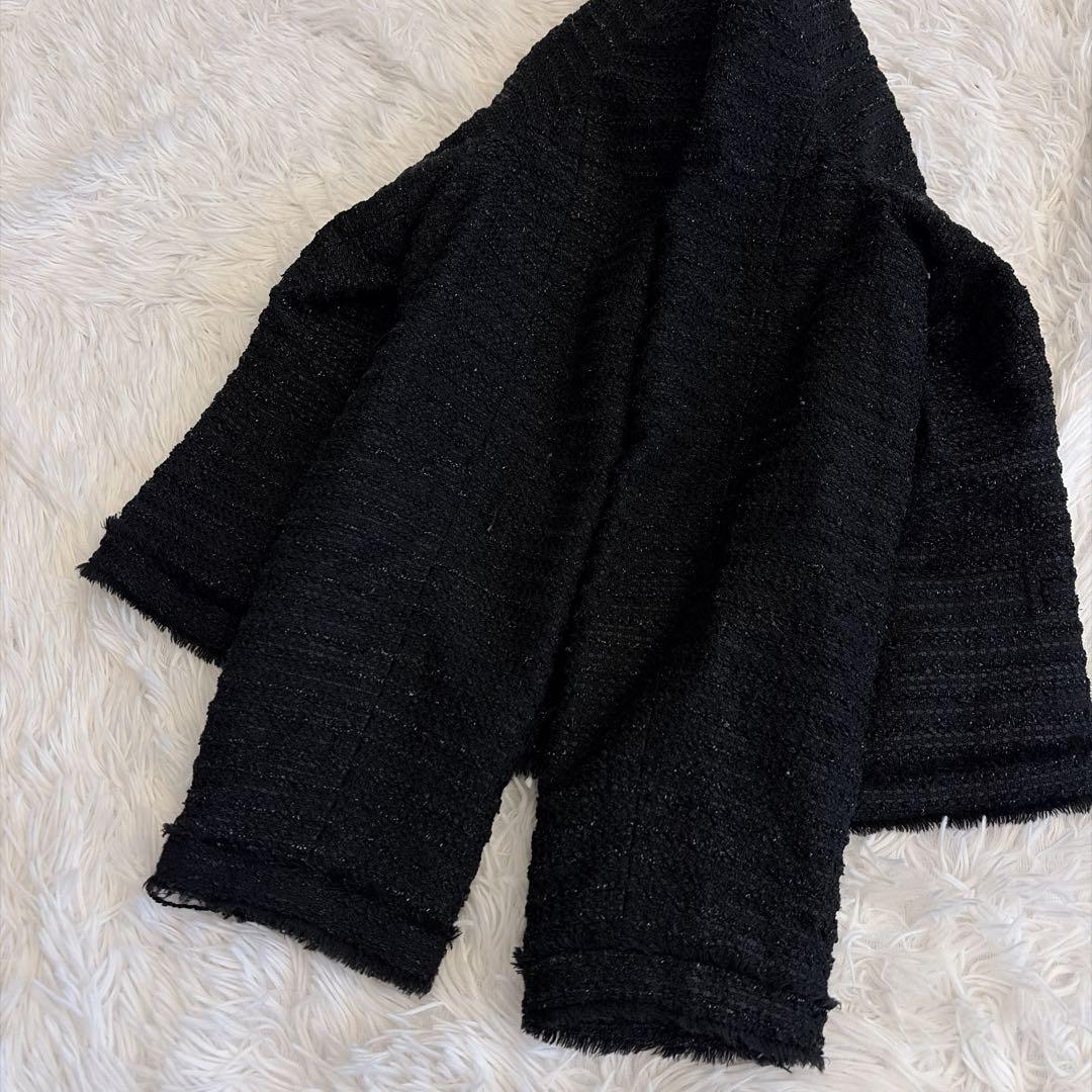 良品☆大きいサイズ 23区 ツイード ノーカラージャケット フォーマル 卒園卒業