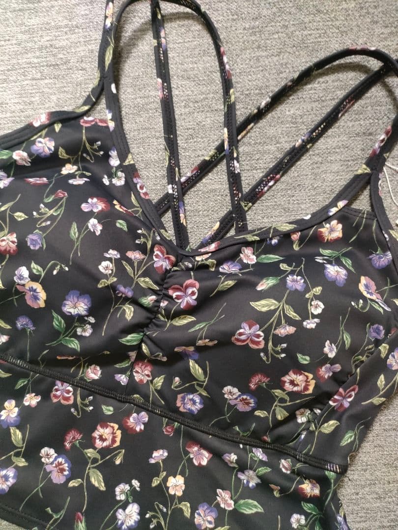 ⑳【新品・未使用】SUKALAスプリングフラワーフレアブラトップ M パンジー